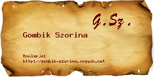 Gombik Szorina névjegykártya